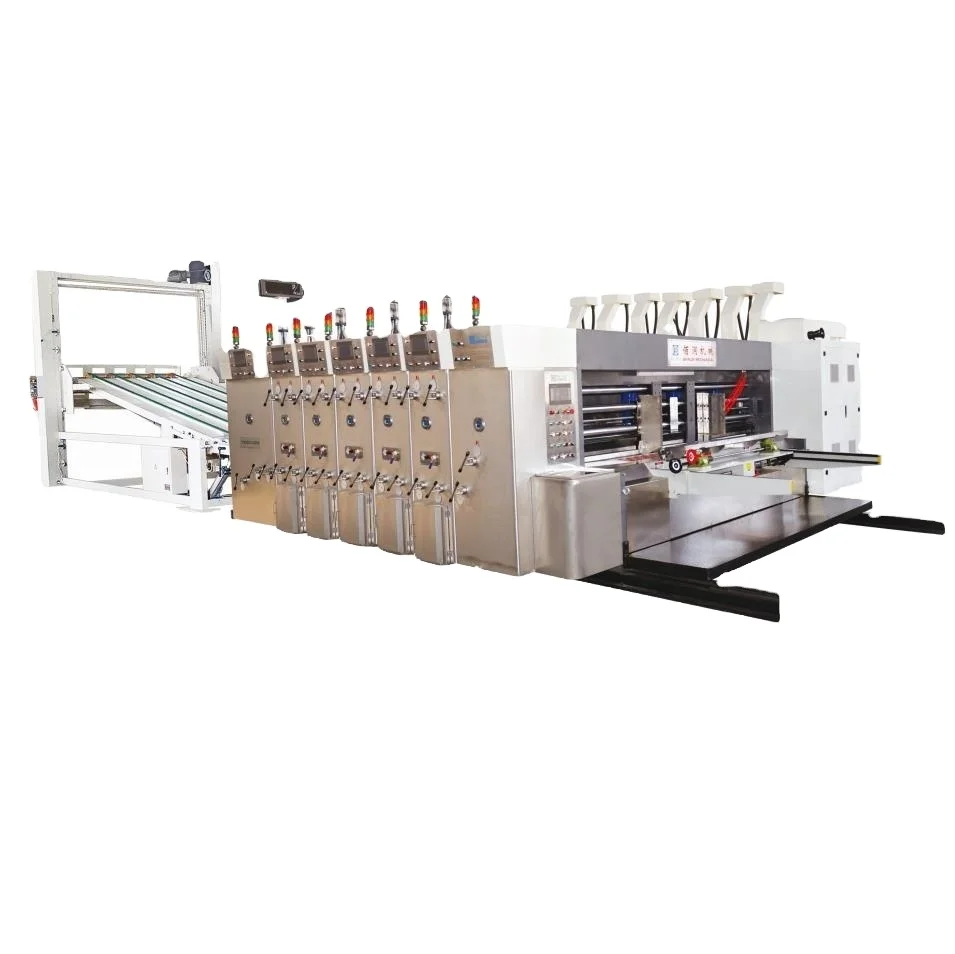 BR-YK-ZD Computer high speed printing slotting die cutting machine for corrugated board production line