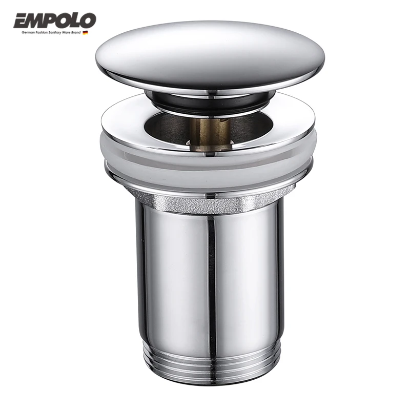 Sanitary Ware Basin Sink Waste Modern Pop Up Click Clack Sprung Plug Slotted With Overflow Waste/UK Standard