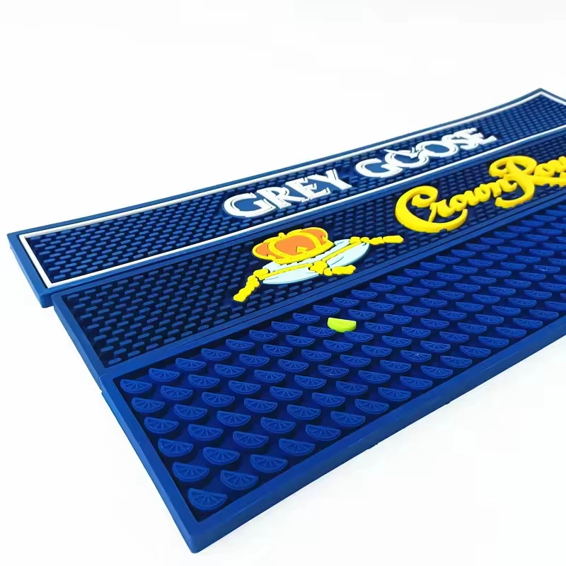 OEM Bar Mats High Quality Bar Rubber Beer Drip Spill Accessories Bar Branded Beer PVC Dish Drying Mat