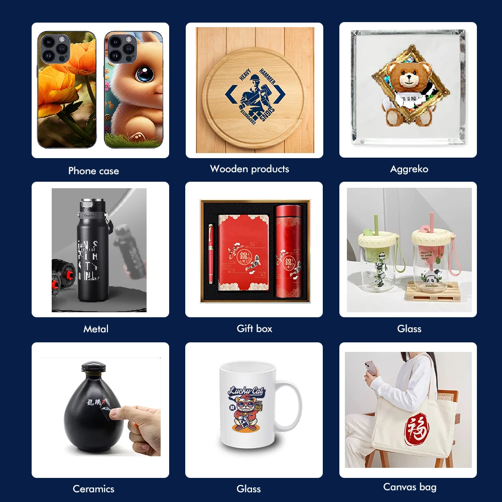 Erasmart A4 Mini Size Direct Flatbed Uv Printer  Can print Cup Pen Id Card CD PVC Glass Leather Metal Wood Phone Case