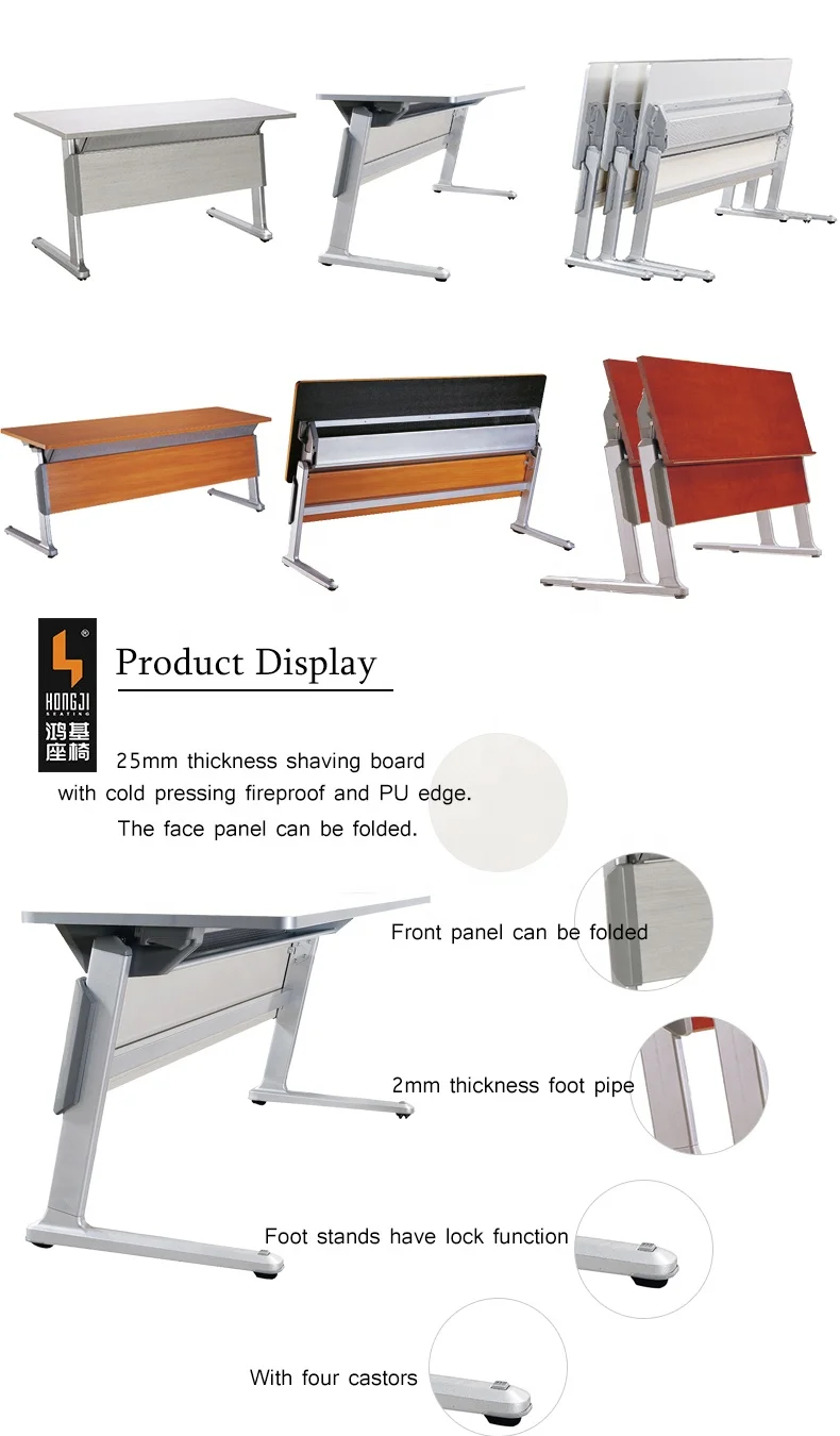 Top Quality & Competitive Price FlipTop study leisure Conference Training desk Adjustable School desk