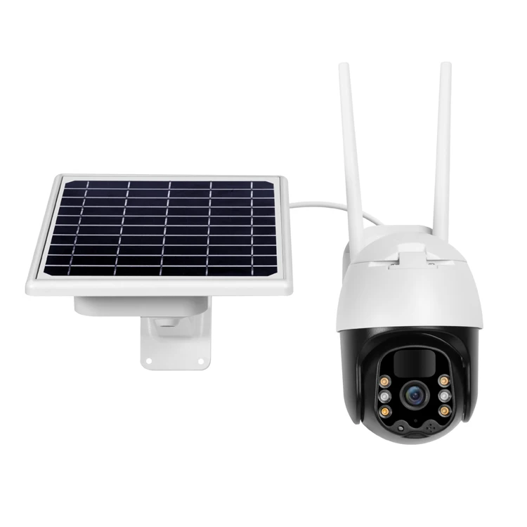 8W Solar Panel Powered Full HD 1080P 4G WiFi sim card Version Solar Security CCTV Camera With 10400mAH Rechargeable Battery