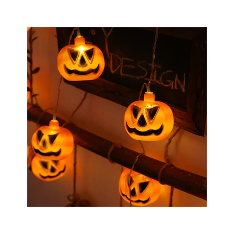 Manufacturer Wholesale Halloween pumpkin lantern LED string lights Party Decoration Hanging