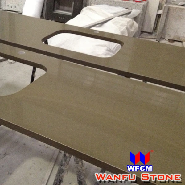 Brown Artificial Stone Round Table Tops