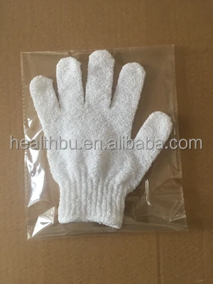 Wholesale Nylon exfoliating body cleaning bath gloves Body Scrubber Shower Exfoliating Bath Gloves