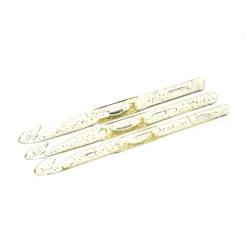 Looen Mix 8pcs Transparent Crystal Crochet Hook Set 4.0mm-12mm Crochet Hook Needles Knit Weave Craft Yarn Sewing Tools