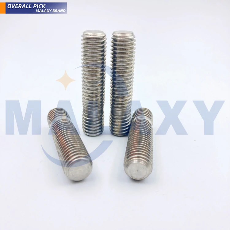 Малаксиальные высокопрочные стальные двухстороние шпильки DIN 939 M8 Bm 1.25d