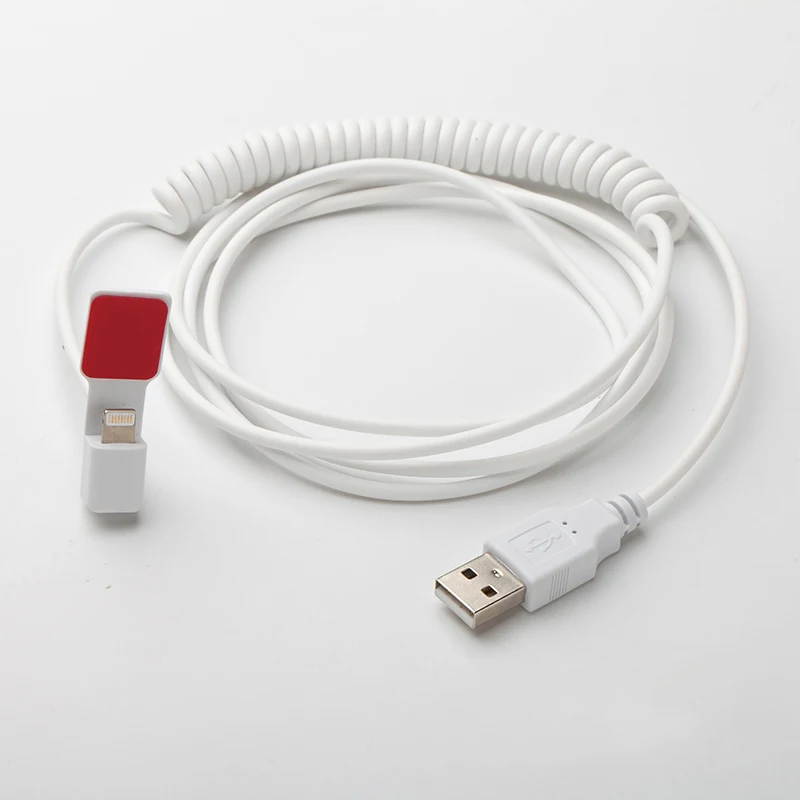 Factory supply mobile phone charging anti-theft cable cell phone charger security alarm spring lines