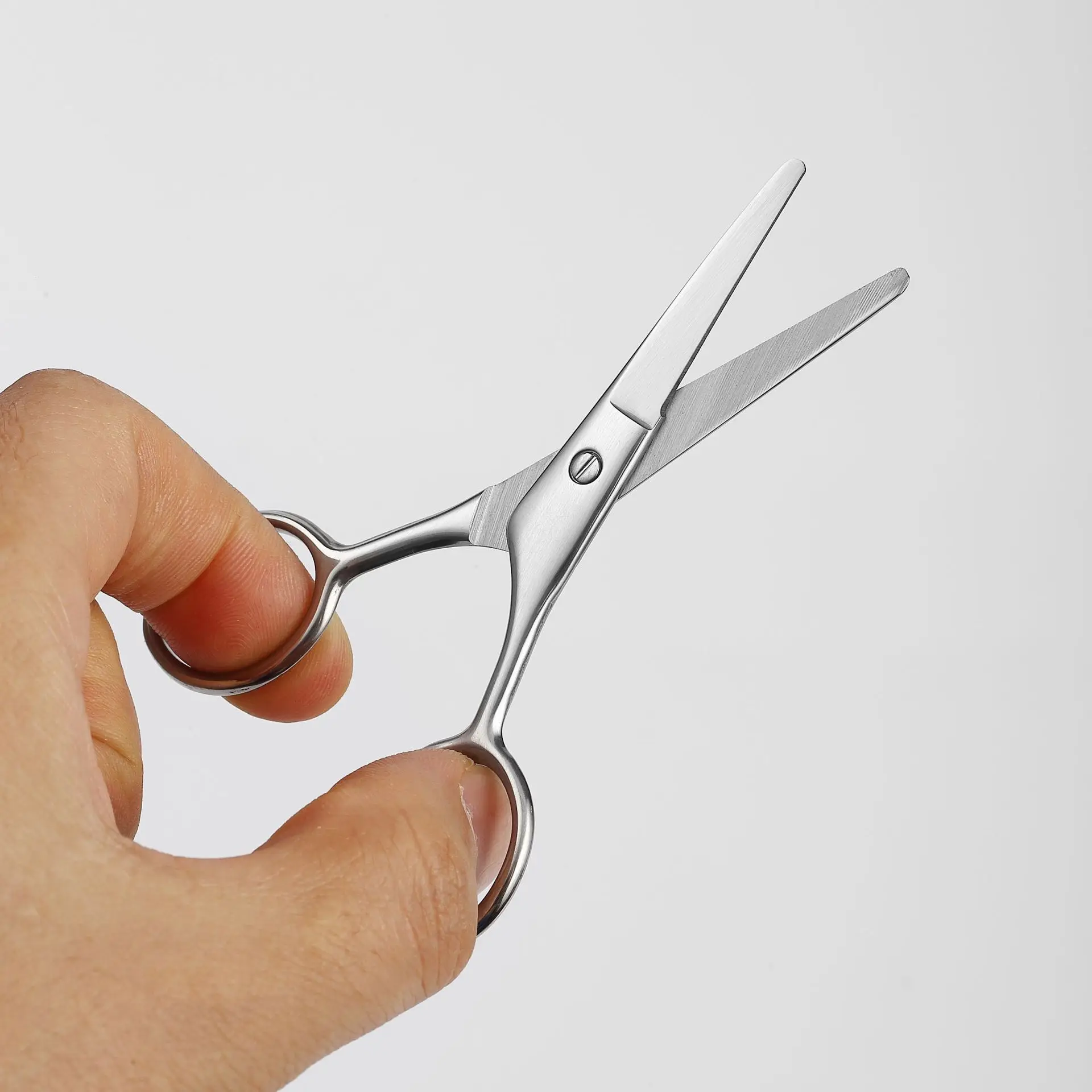 High quality Steel Professional Stainless Steel nose hair barber curve beard scissors