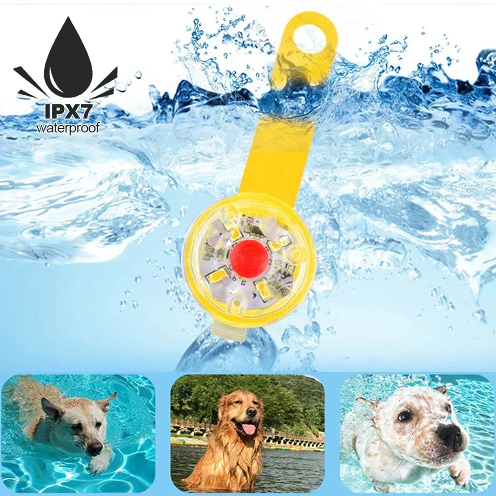Pet Collar Anti Loss Pendant Waterproof Safety LED Flashing Light USB Rechargeable Light Pendant For Dog Cat Pet