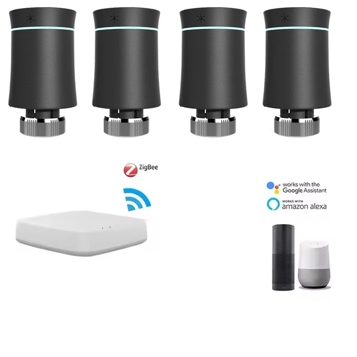 Alexa Голосовое управление Tuya ZigBee3.0 умный программируемый термостатический контроллер температуры Радиаторного клапана