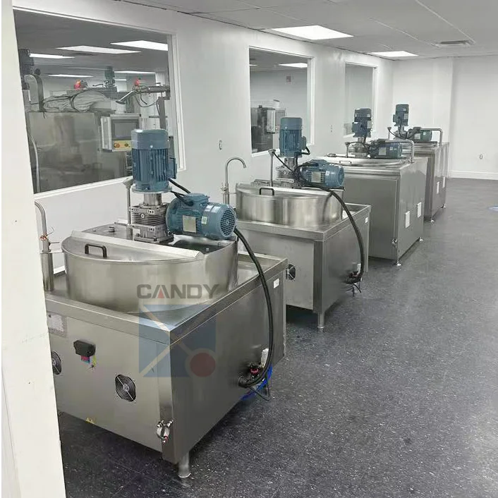 Newest design four colors jelly gummy candy machine production line Vitamin C Gummy making machine for sale