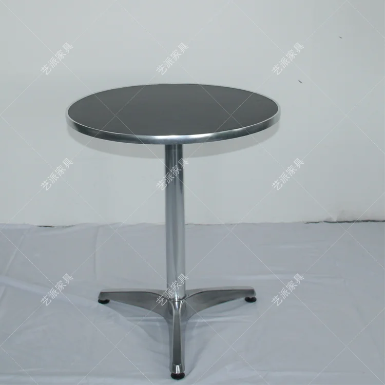 Tavern restaurant coffee shop Aluminum alloy table folding convenient dining table courtyard leisure barbecue small round table