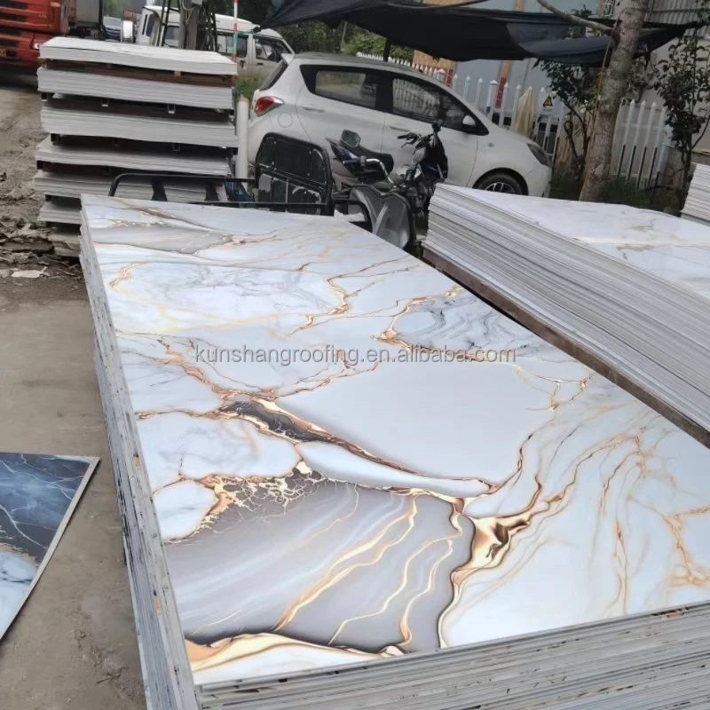 2024 new design pvc wall panels 1220x2440mm bathroom shower custom uv board marble pvc wall sheet board