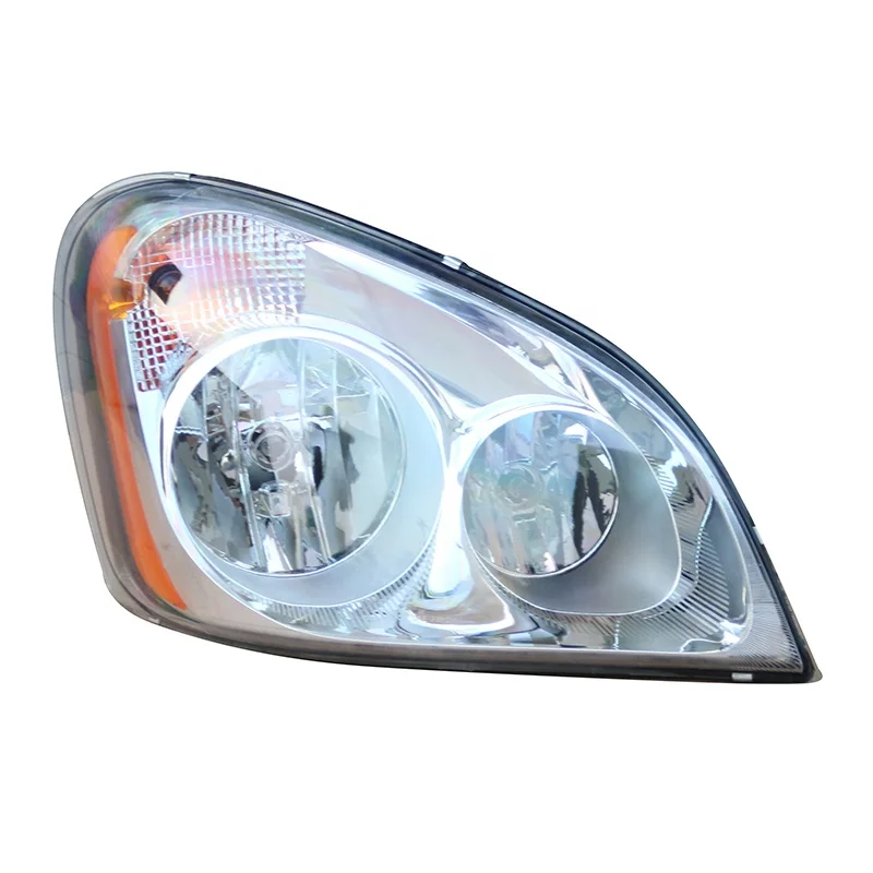 LH Headlight, Halogen with turn light, Chrome, 2008-2017, Freightliner Cascadia