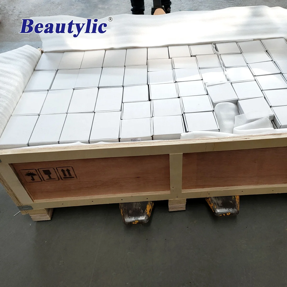 20mm Sublimation acrylic sublimation flat blocks polished smooth edges gloss white sublimation photo blocks