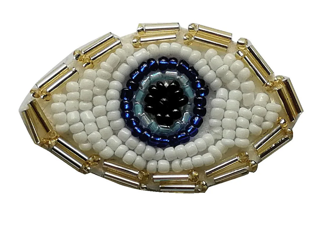 Garment Accessories New Hand Beaded Diamond Eyes Jacket Fashion Beaded Rhinestone Embroidery Patches