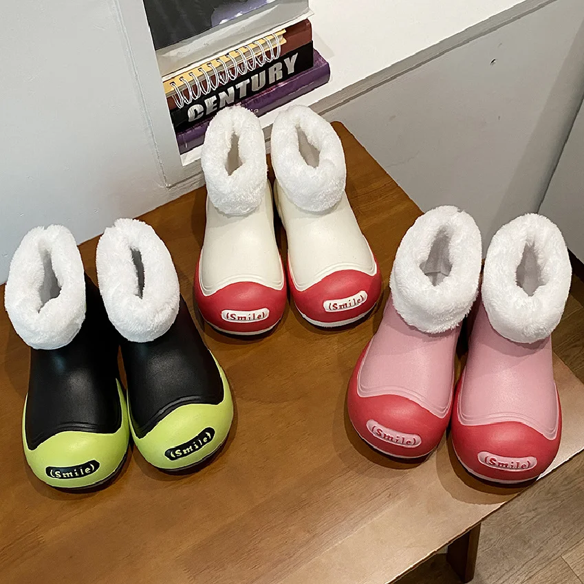 Slippers Waterproof With Fur Flufy Boots Black Fluffy Women S Platform Mini Boots Bootie Slippers