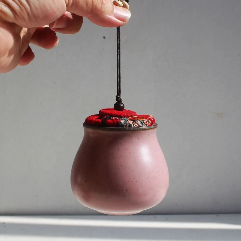 Stoneware Retro Small Tea Caddy Guofeng Tea Tank Ceramic Sealed Pot Household Small Pot customized