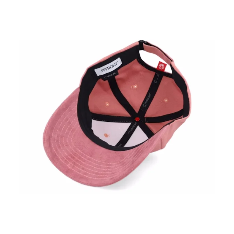 High Quality Rose Pink 6 Panel Baseball Cap Wholesale Custom Woven Patch Letter Logo Daily Dad Caps For Women Girls