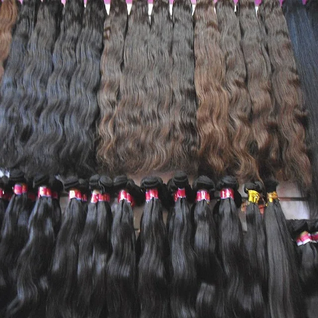 Rain Exports Wholesale Single Donor Unprocessed Virgin Cuticle Aligned Raw Indian Temple Human Hair in India