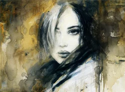 Abstract Black And White Girl Canvas Paintings Graffiti Woman Wall Art  Posters And Prints Picture For Living Room Home Deco