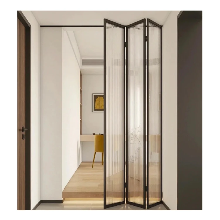 Balcony hurricane impact folding Windows Double glazing aluminum vertical folding Windows