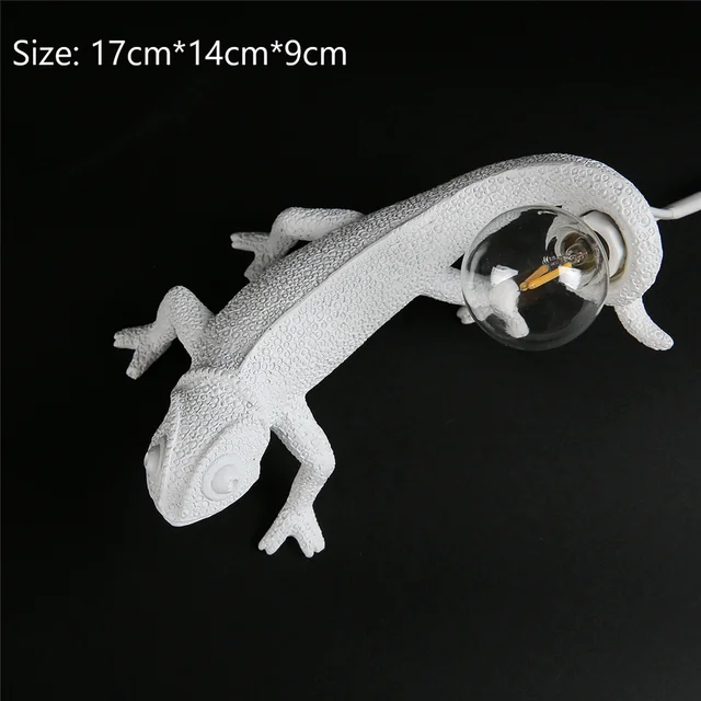 Resin Lizard Night Light Nordic Living Room Bedroom for Modern Animal Chameleon Table Lamp Led Wall Lamp decor Luminire