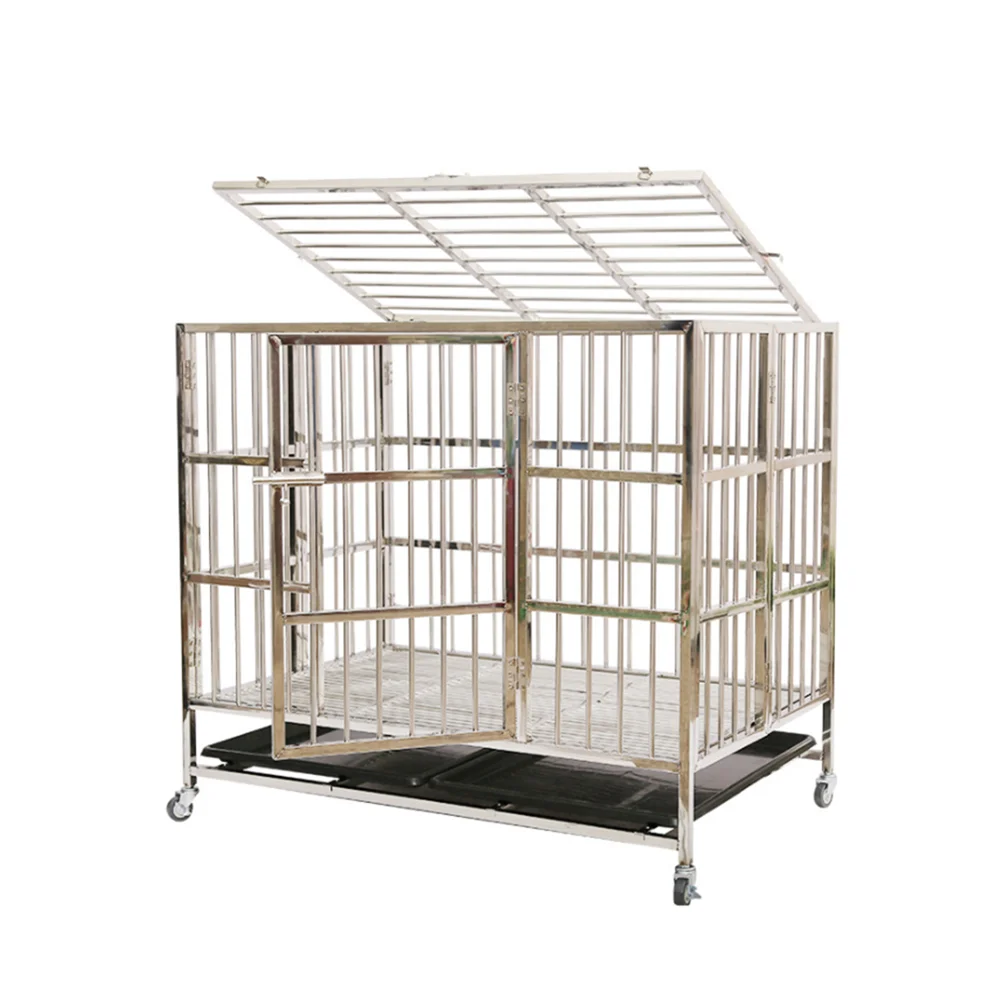
Outdoor Carrying Metal Solid Foldable With Tray And Lock Eco-Friendly Feature Pet Cages customized manufacturers 