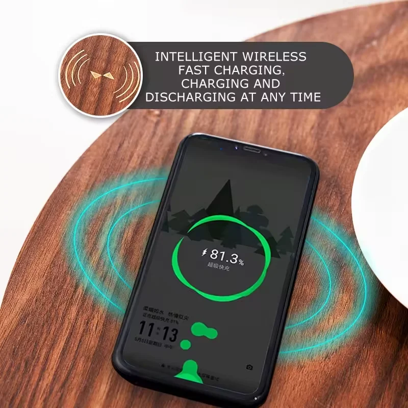 2024 Hot factory selling smart side coffee table wireless bluetooth with phone charging music table for indoor home furniture
