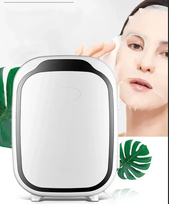 Mini Fridge 8 Can/6 Liter Small Refrigerator 110VAC/12V DC Portable Thermoelectric Cooler and Warmer Freezer Skincare Desk