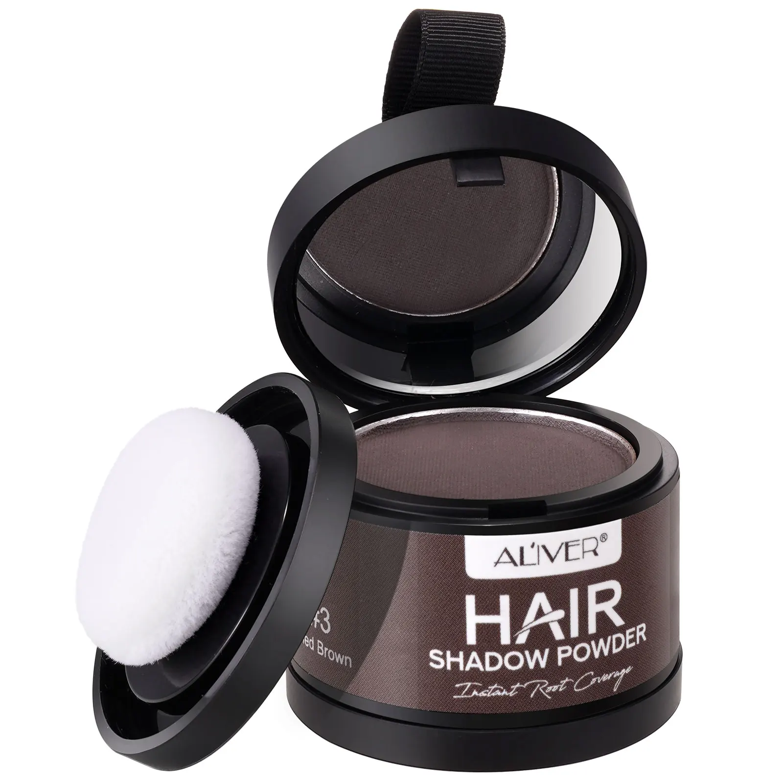 ALIVER instantly camouflages roots water resistant highly pigmented hair fibre powder,hair line powder,hair volume powder
