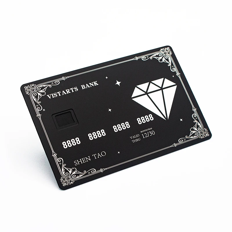 High-end Customize Metal Bank Card Chip Slot Magnetic Stripe Stainless Steel Credit Card