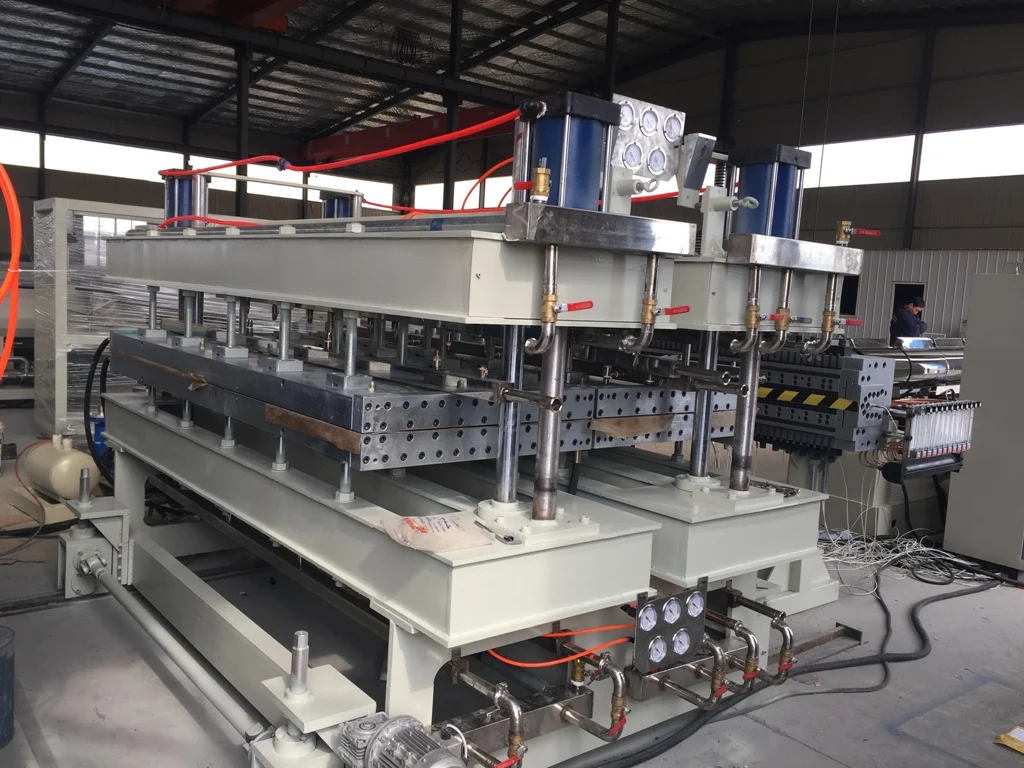 PVC PMMA PC PET PP Polycarbonate Acrylic Plastic Hollow Cross Section Corrugated Roof Roofing Sheet Extrusion Making Machine