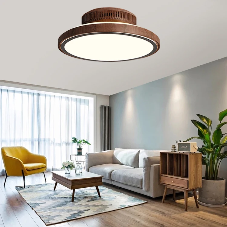 Simple modern leafless fan light bedroom study fan can purify sterilization suction ceiling Bladeless fan light