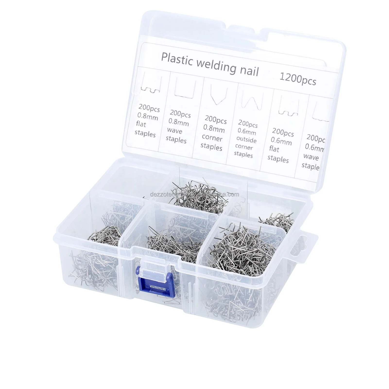 1200pcs Car Bumpers PVC Appearance Mending Repairing Plastic Welding Machine Wire Welders Studs Repairing Staples