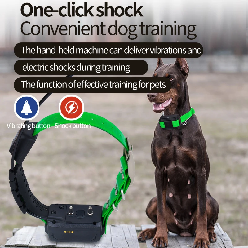 AHGUEP Brand Waterproof Dog GPS Tracker Collar with Training Function Extra Wide Hunting Collar Gps Hunting Dog Tracker