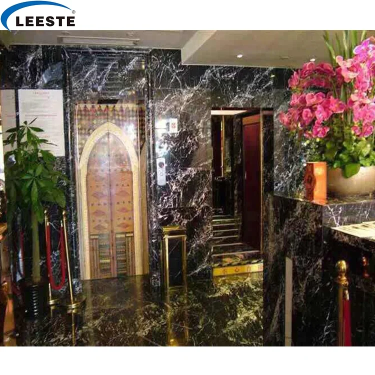 Wholesale imported Natural stone Italian Black Marble Slab