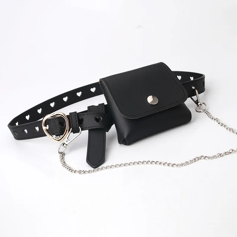 Personality Hip-Hop Style Wild Small Trendy Fashion Fanny Pack Waist Belt Bag Pu