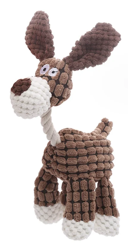 Pet toy corn plush little donkey dog toy interactive sound grinding teeth cleaning
