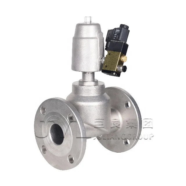 TS Flange air Control Pneumatic Stainless Steel Angle Seat Valve