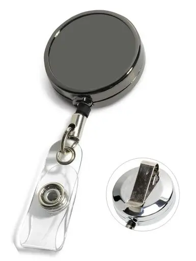 Top Quality Promotional Custom Metal Retractable Badge Reel With Hook