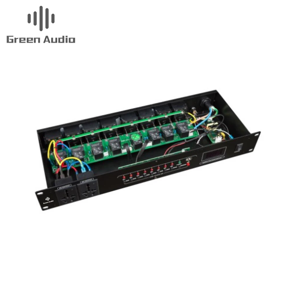GAX-DB03 Professional 10-outlet power sequencer controller Conditioner Surge Protector Power Supply Regulator LED Display