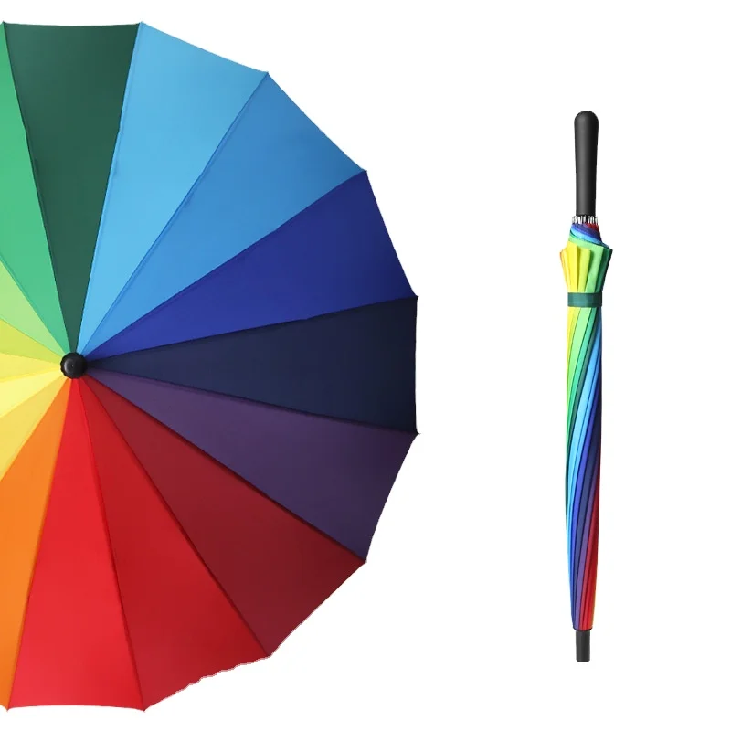 
Маленькая кукла зонтик 16 костей длинный стержень прямой стержень солнечный и дождливый для двух деловых подарков индивидуальный зонтик 