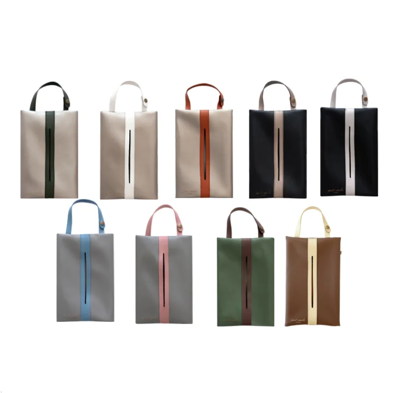 Подвесной держатель для салфеток, коробка из искусственной кожи для дома и автомобиля, диспенсер для салфеток, держатель, коробка, чехол