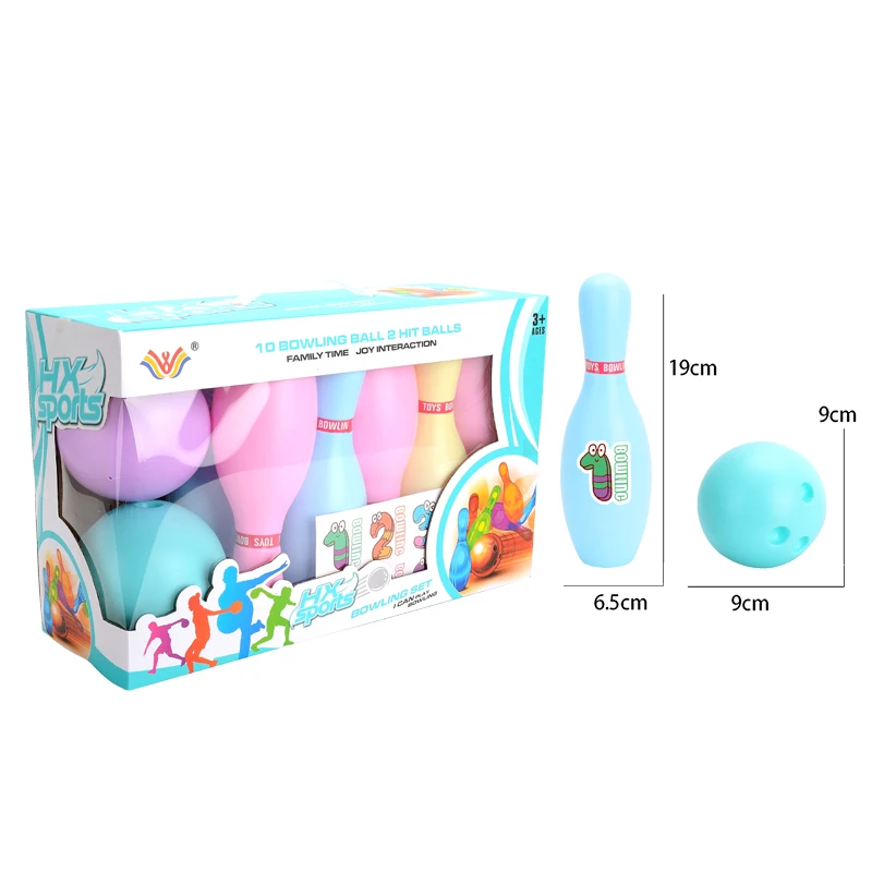 New Arrival Indoor Toys Portable 19CM Outdoor Sports Games Plastic Kid Mini Sport Bowling Toy Kids Ball Set