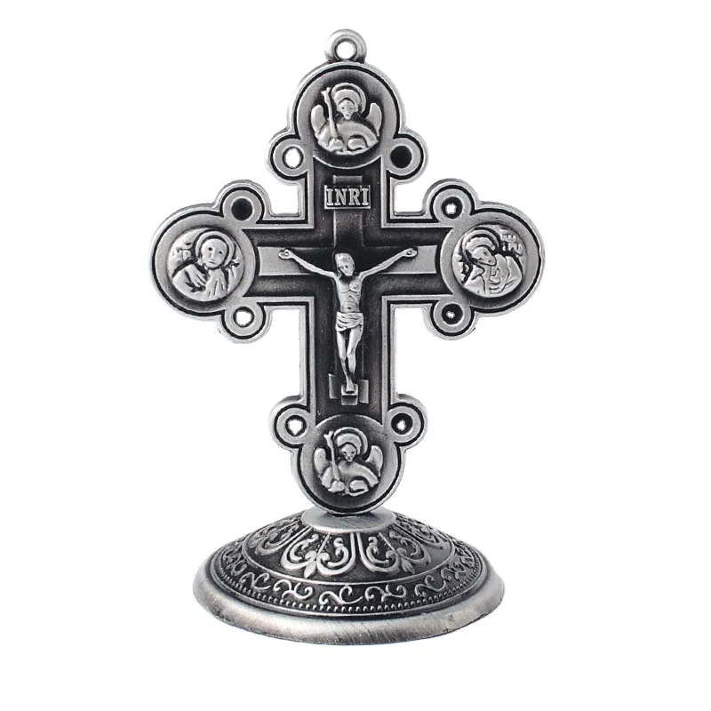 Religious Metal Crafts Catholic Christianity Jesus Orthodox Church Four Temples Apostles Crucifix Home Decoration STAC004 (1600270801953)