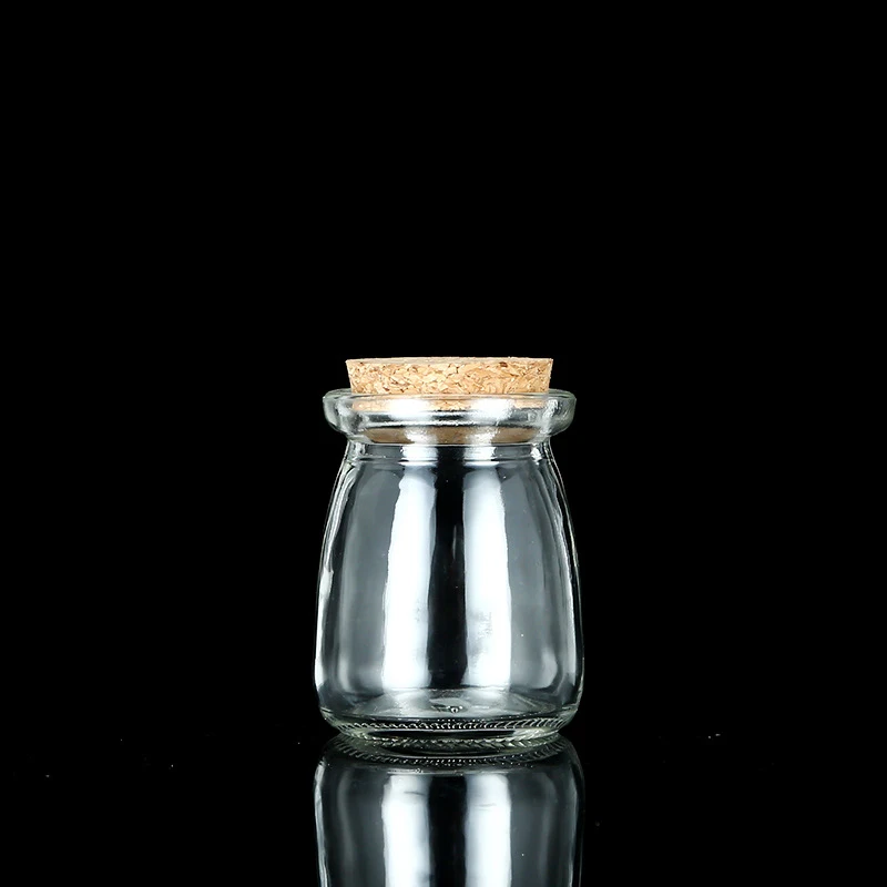 Clear Glass Bottle with Cork for Decoration