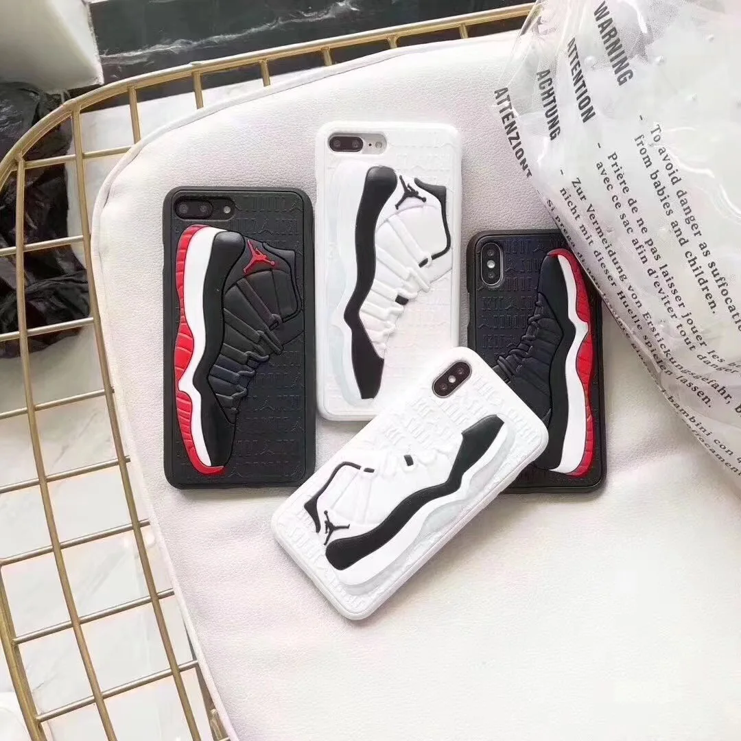 Поставщик 3d роскошный дизайн кроссовки Силиконовая Мода jordan оптовая продажа заказной Чехол для мобильного телефона iphone xs x 12 13 pro