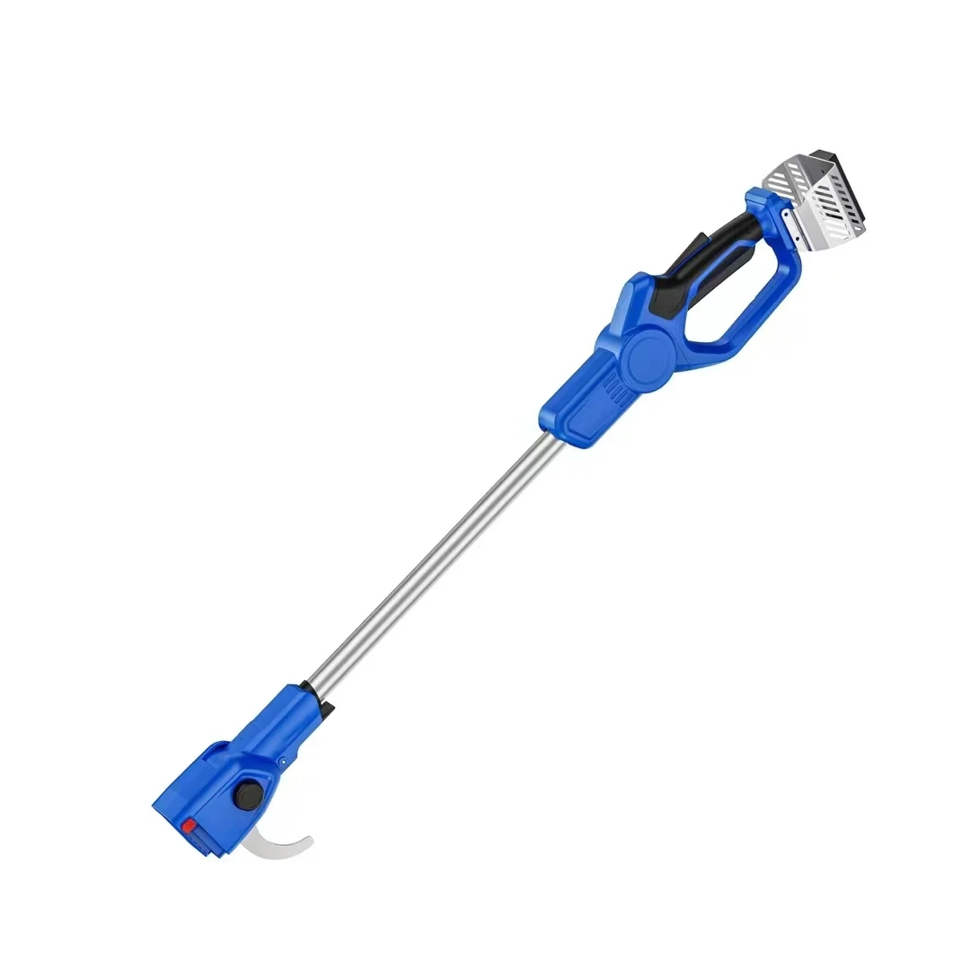 Garden hand held lithium battery high trees pruner iron pruning shears cutter wireless electrical cutting scissors for tree